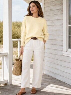 Gap Yellow Cotton Knit Sweater